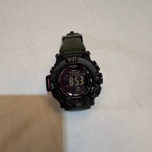 Casio Pro Trek Black and Olive Watch